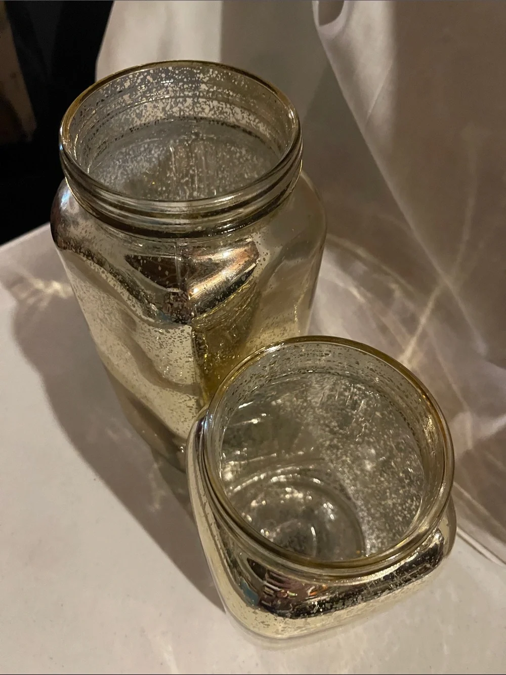 Threshold Gold Mercury Glass Mason Jar Vases